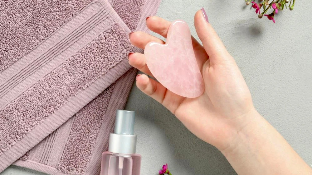 pierre de gua sha Quartz Rose