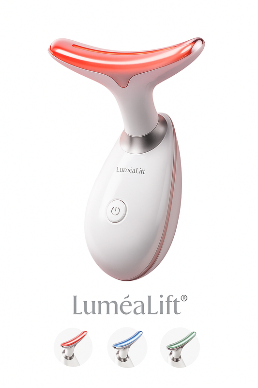 LuméaLift-Appareil de Beauté Cou EMS & LED Effet Lifting Naturel & Raffermissant