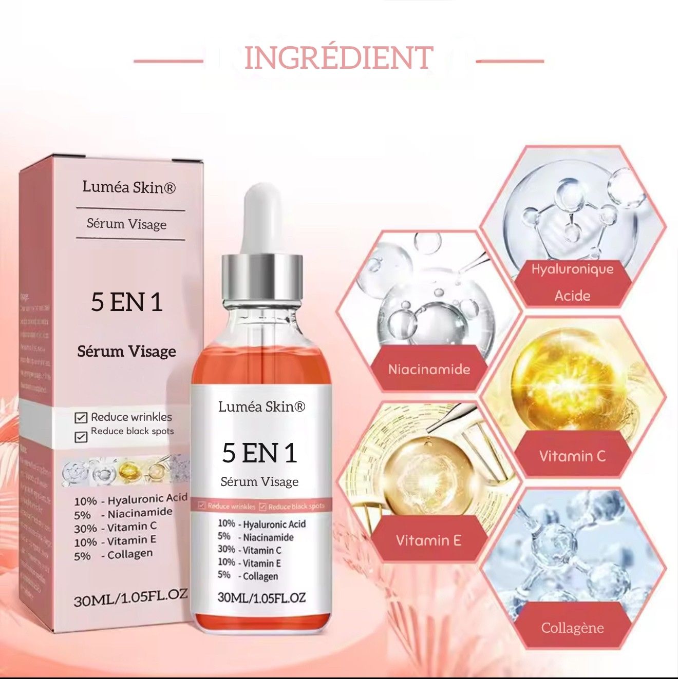 Luméa Skin® Sérum Visage 5 en 1